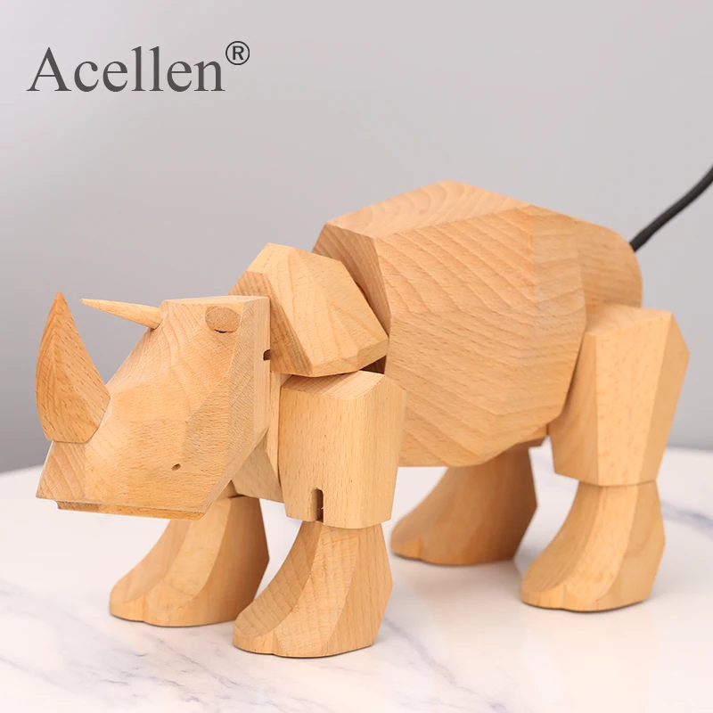 Скандинавские декоративные деревянные носороги Красивая природа Буковые
