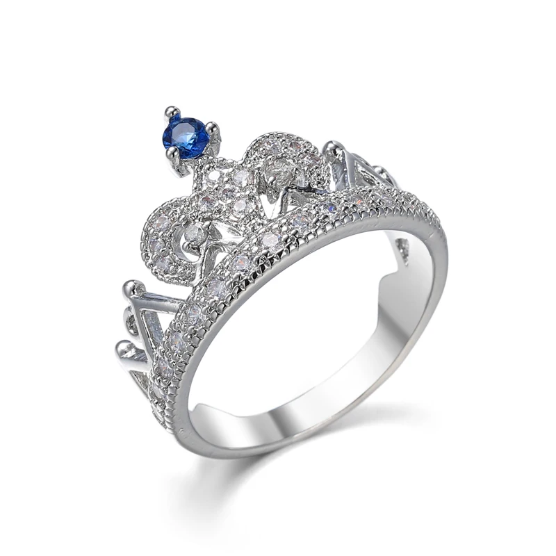

Кольца в форме короны из циркония, модные очаровательные кольца на палец для женщин и девушек, белое обручальное кольцо, ювелирные изделия, ...