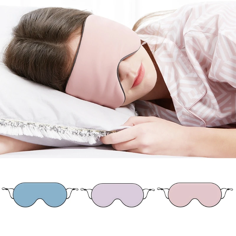 

Men Women Double-Sided Eye Mask Cover with Adjustable Strap Light Blocking Breathable Night Sleeping Travel Nap Cool Warm Blindf