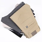 Брюки мужские классические эластичные, хлопковые прямые штаны, 6 цветов, повседневные, деловой стиль, удобные, весна-осень