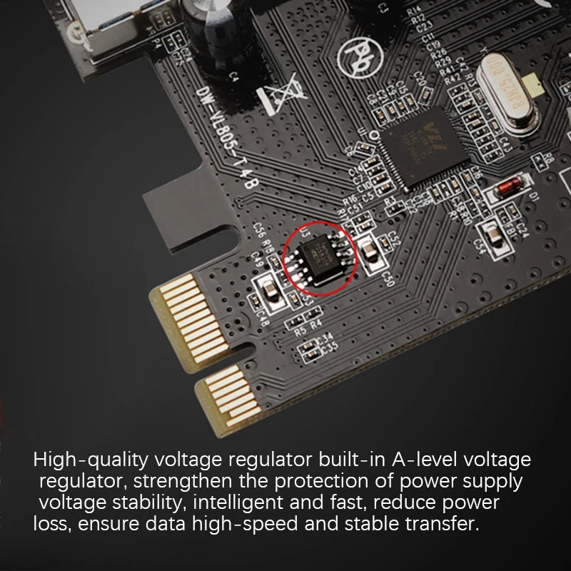 Плата расширения Pci Express с 4 портами USB 3 0 Pci-E Pcie скорость 5 Гбит/с для настольного ПК
