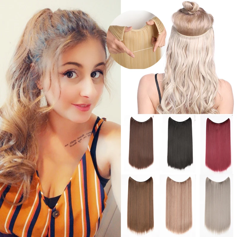 Осень до талии длинные прямые клип в один кусок волосы для наращивания настоящие