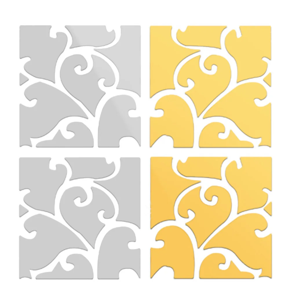 32 шт. 3d наклейка на стену с зеркальным зеркалом акриловое Современное украшение