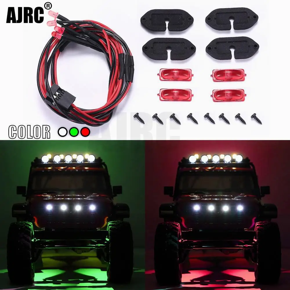 For 1/10 RC Car AXIAL SCX10 III JEEP Wrangler Wheel Eyebrow Light Atmosphere Light Chassis Light Decorative Light