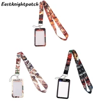 e3062 anime lanyard keychain badge phone rope kids lanyard with card holder cover for dentist