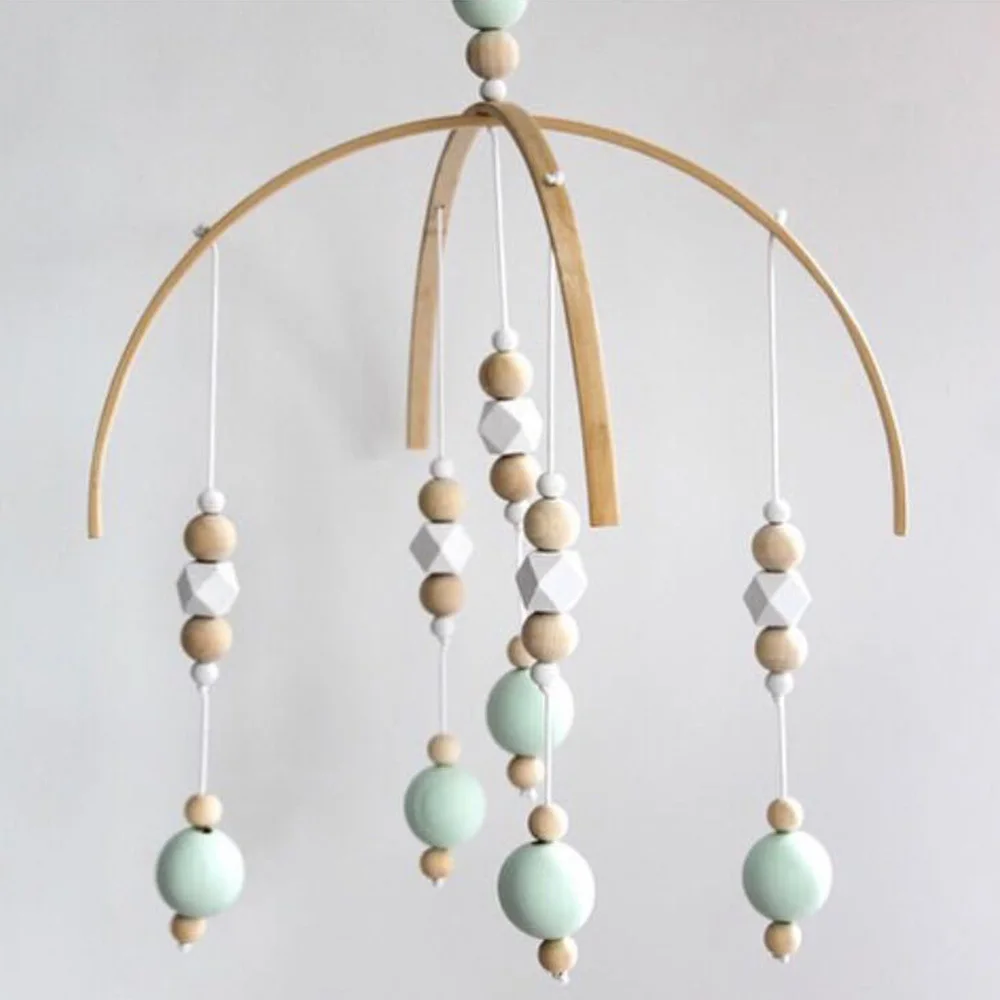 Детские погремушки деревянные бусины колокольчики игрушки для детской комнаты