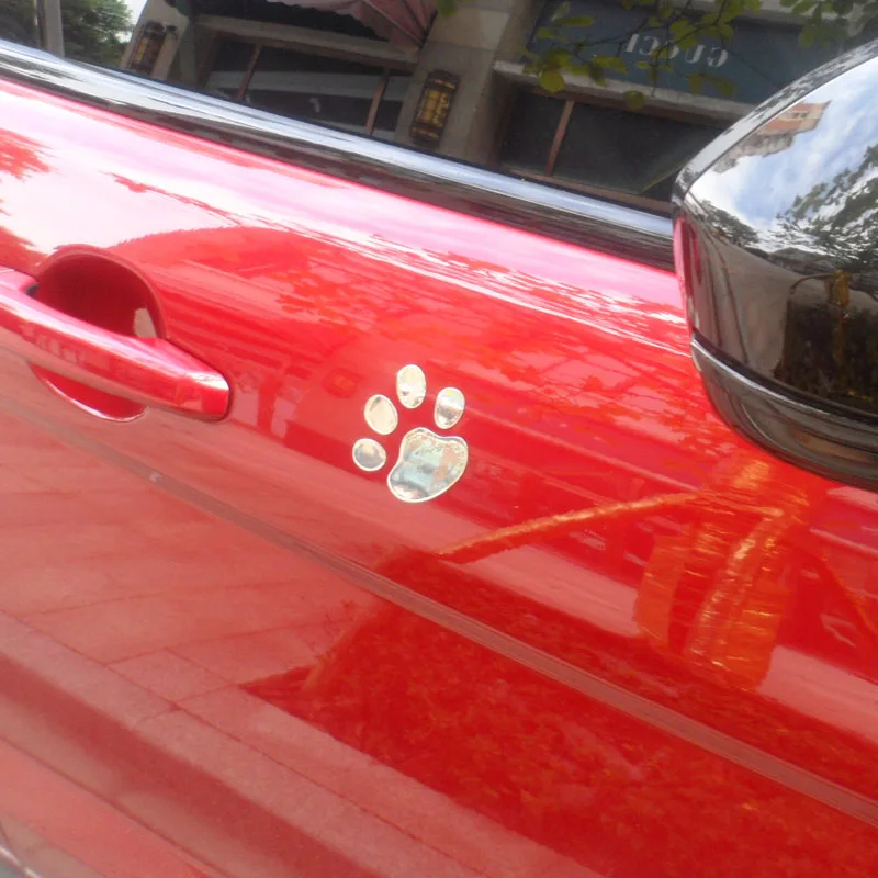 2pcs/set car stickers 3D animal dog cat bear footprint decal for Audi A-series C-series S-series SQ-series RS-series Q3 Q5 SQ5 Q |