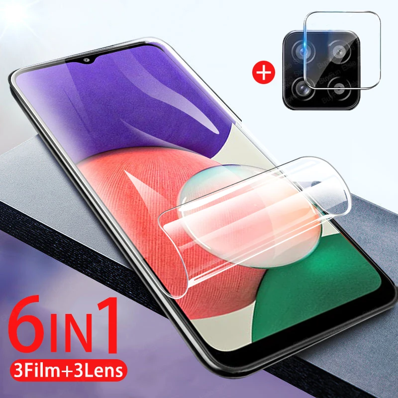 

6 in 1 Hydrogel Film For Samsung A22 5G Camera & Screen Protector Films For Galaxy A22 A 22 A225 A226 Protective Film Not Glass
