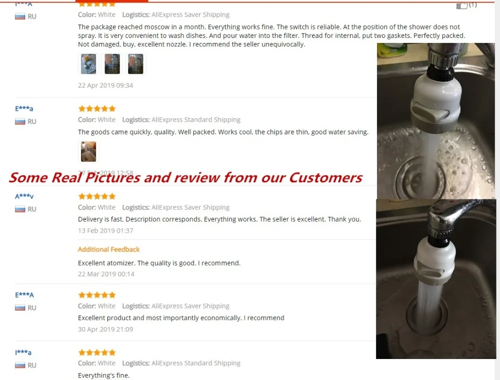 

New Kitchen Shower Faucet Tap 3 Level Can Adjusting 360 Rotate Water Saving Bathroom Shower Faucet filtered Faucet Accessories