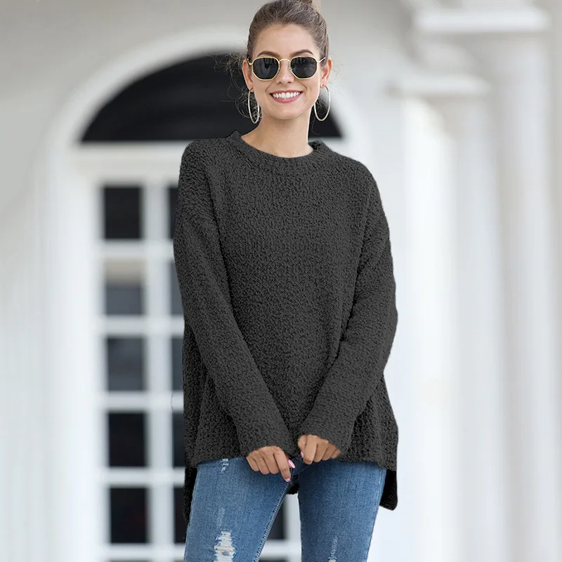 Autumn Winter Women Sweaters Office Lady Style Solid Loose Turtleneck Long Sleeve Pullovers Thick Sweater |