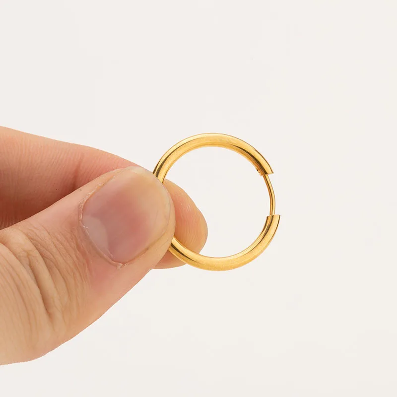 5 шт. гипоаллергенные серьги-кольца 8-20 мм из нержавеющей стали 316L - купить по