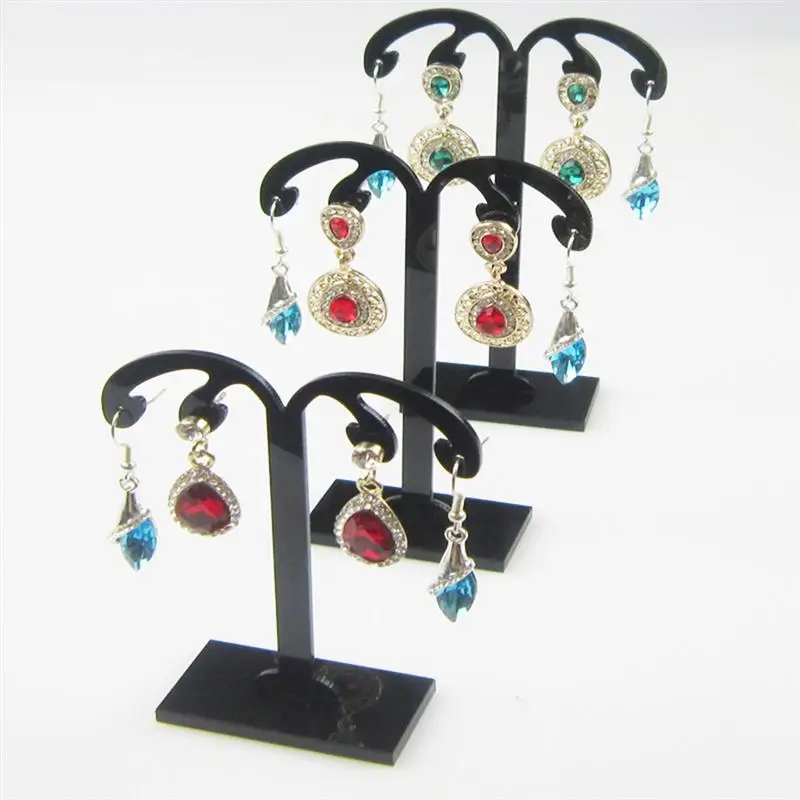 2 комплекта акриловые серьги держатель черный серьга Дисплей стенд уха ювелирные