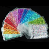 12 colors holographic nail glitter flakes chunky glitter epoxy resin festival chunky star butterfly mixed sequins 2g per