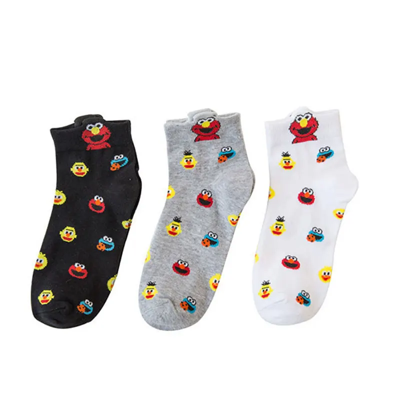 Носки для женщин и мужчин в уличном стиле с героями Улица Сезам носки персонажами