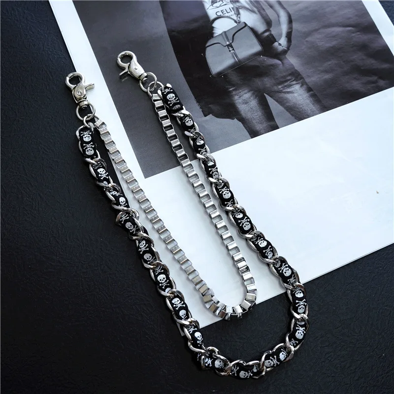 Мужской металлический брелок для ключей в виде головы черепа винтажном стиле