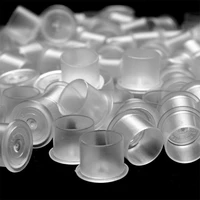 1000pcs tattoo ink cups caps clear plastic large 15mm pots pigment supplies