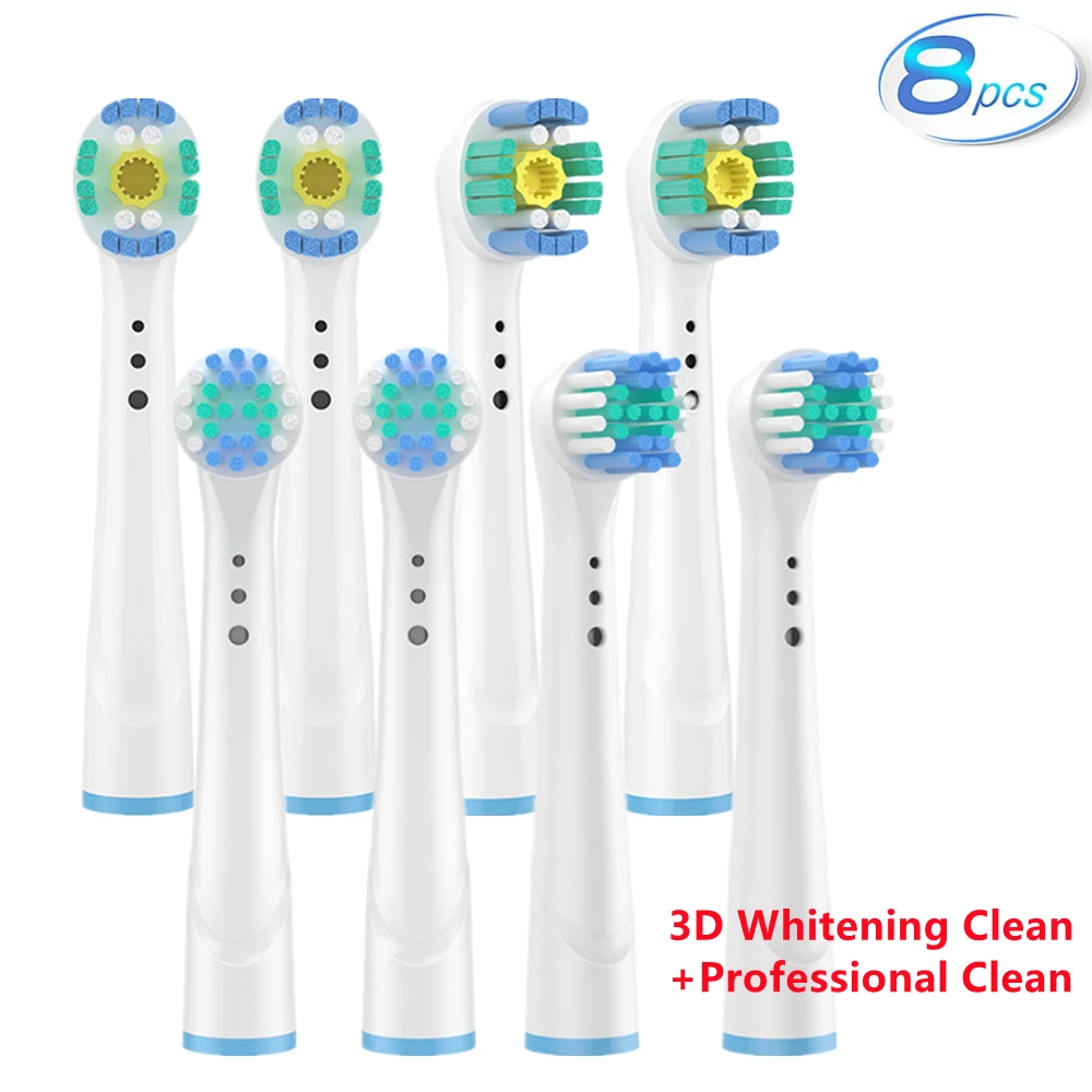 

8pcs Replacement Brush Heads For Oral-B Electric Toothbrush fit Braun Professional Care/Professional Care SmartSeries/TriZone