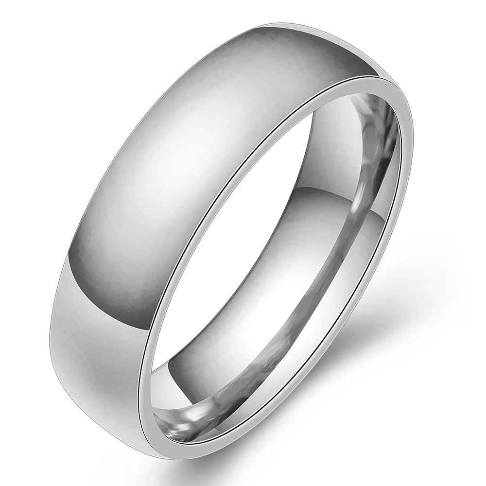 6mm Silver Семья для папы и сына, одежда для мамы и дочки с гравировкой выразить свою любовь память подарок кольцо Высокое качество Нержавеющая сталь ювелирные изделия Для женщин и мужчин кольца - Цвет основного камня: 6mm Silver