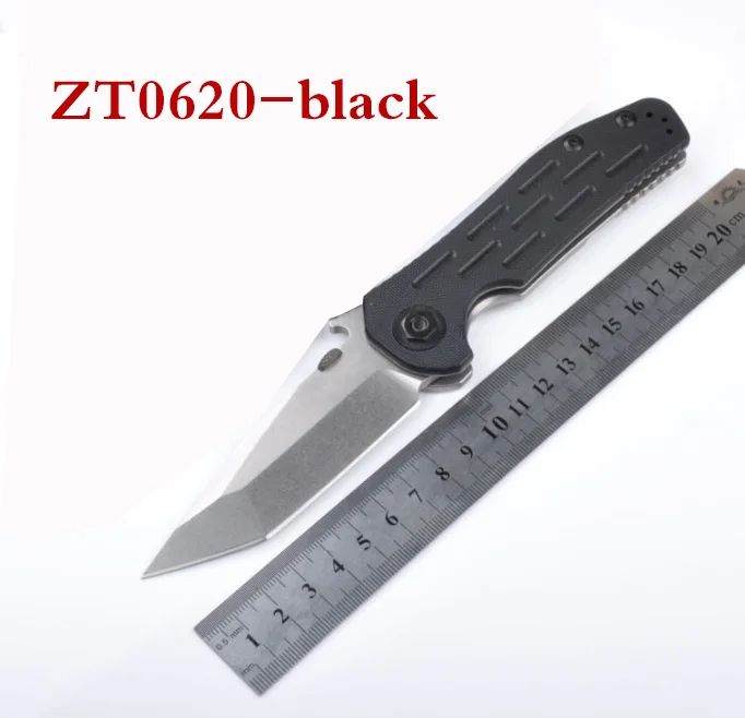 Черный ZT 0620 нож 9CR13MOV лезвие, 2 цвета G10 Ручка Складной Кемпинг Открытый охотничий нож Тактический выживания флип карманный EDC инструмент - Цвет: Черный