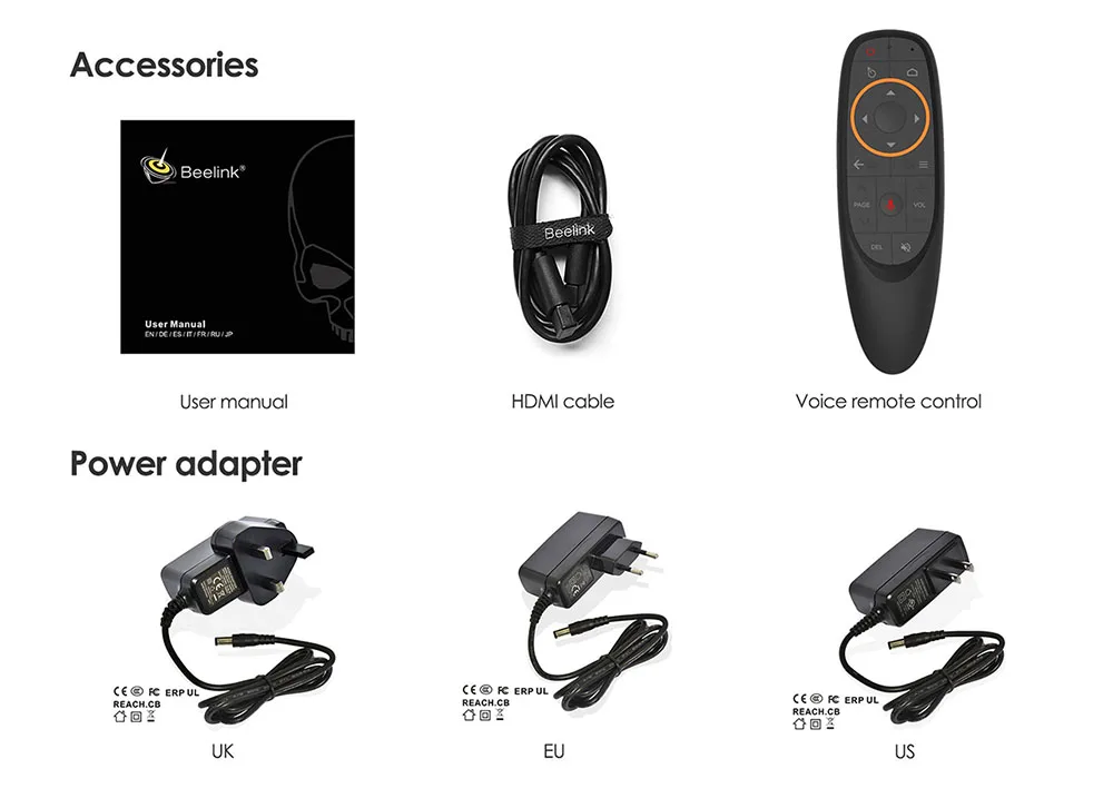 

Beelink GT King Android 9,0 Amlogic S922X Hexa-core G52 MP6 4 LPDDR4 64GBWiFi6 Bluetooth 4,1 4K 75