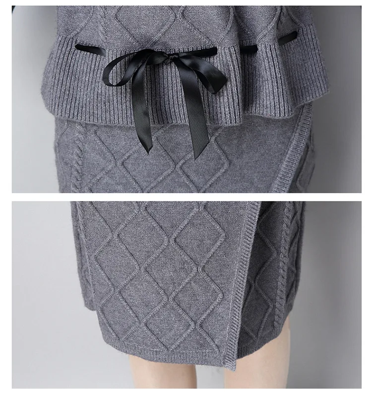 Женский костюм с юбкой 2019 осень и зима новый женский модный элегантный кружевной