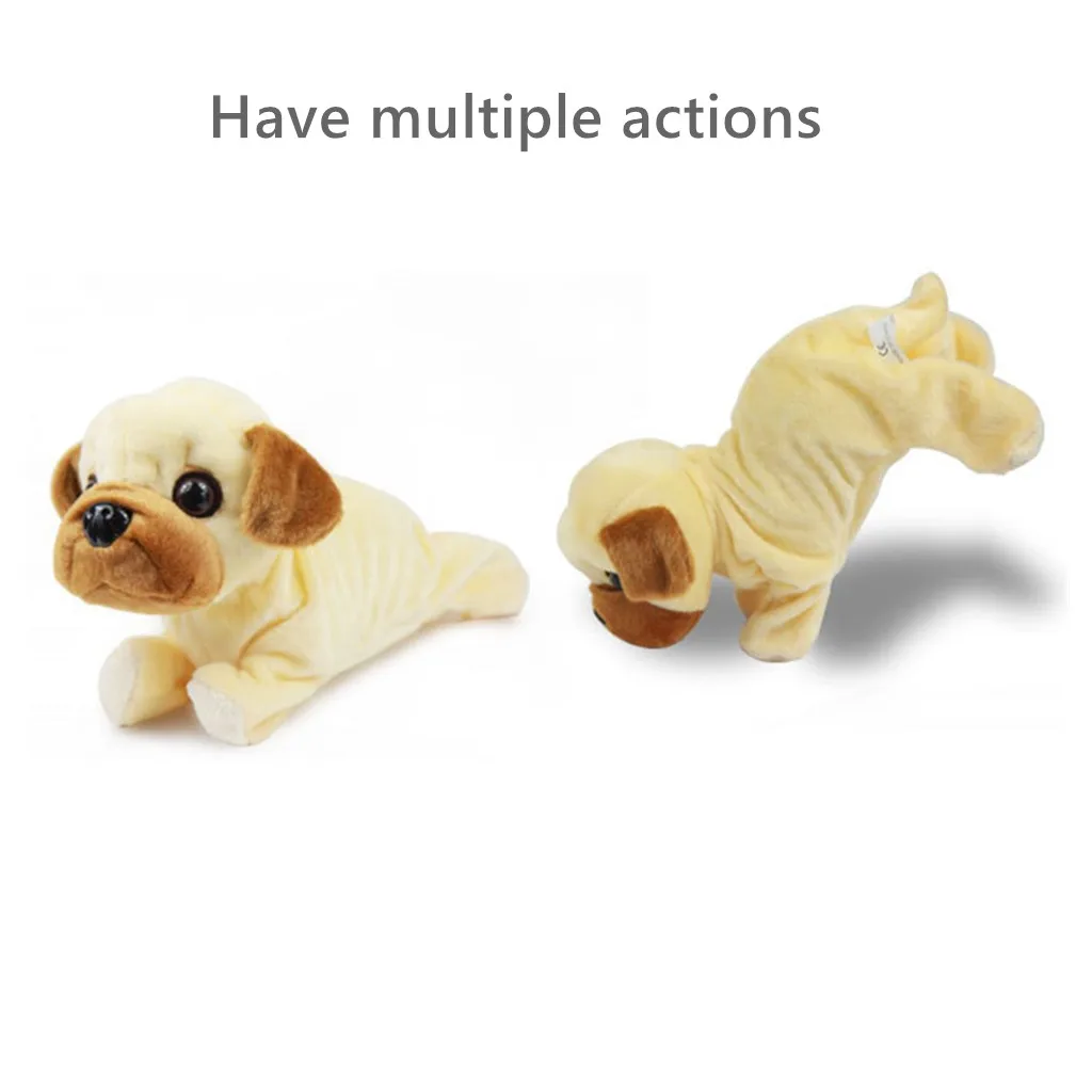 Симпатичные плюшевые электронные собаки дети стоят гуляет Звуковое управление