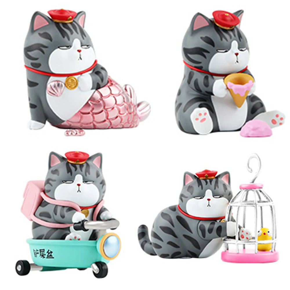 

Cute Cat Toy Blind Box Collectable Figurines Funny Versatile Decoration Made From Durable Creative Doll Gift Toys For Girl