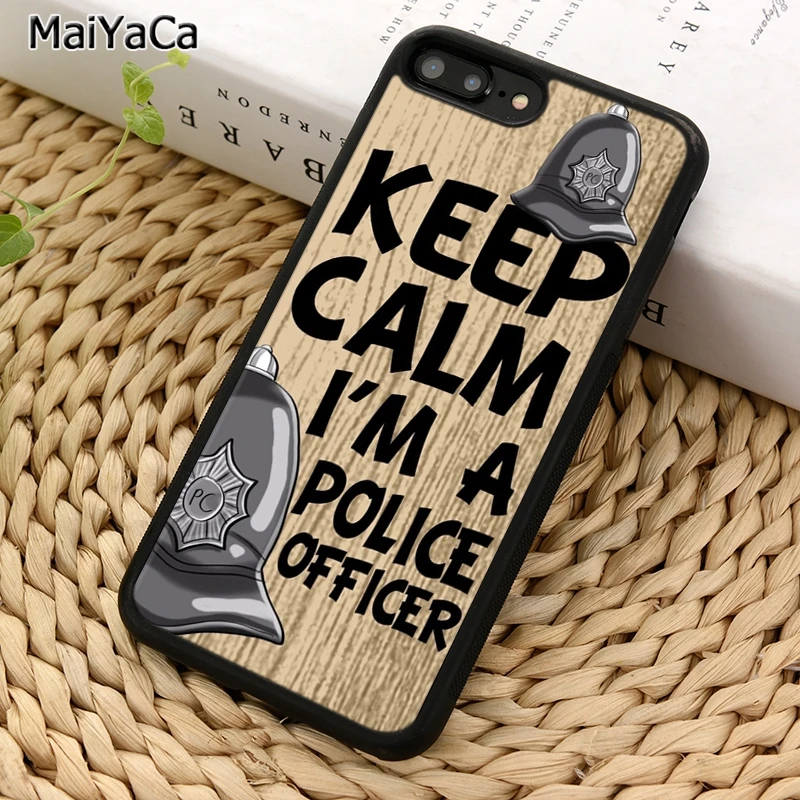 MaiYaCa Keep Calm i m a чехол для телефона офицера полиции iPhone X XR XS 11 12 Pro MAX 5 6 6S 7 8 Plus Samsung S7edge