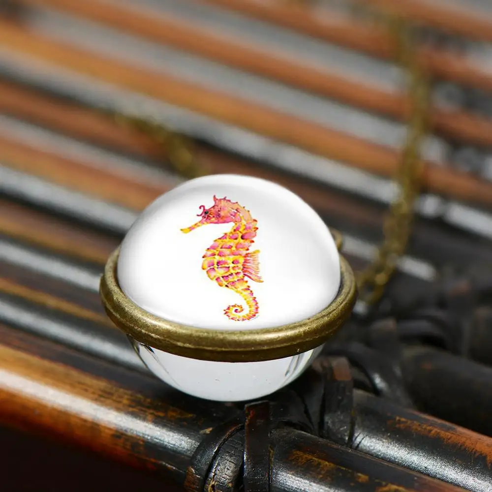 Подвеска с дельфином морской звездой конь черепаха кристалл изысканная Детская