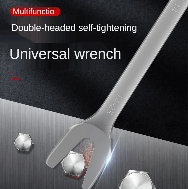 

Universal Multi-Functional Adjustable Wrench Dual Head Dual-Use Wrench Self-Tightening Universal Live Plate Opening