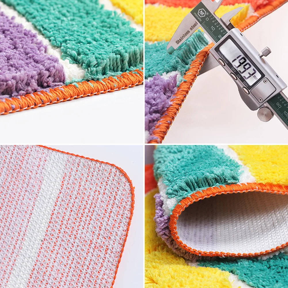 Нескользящие коврики с рисунком радуги полукруглая напольная подстилка для