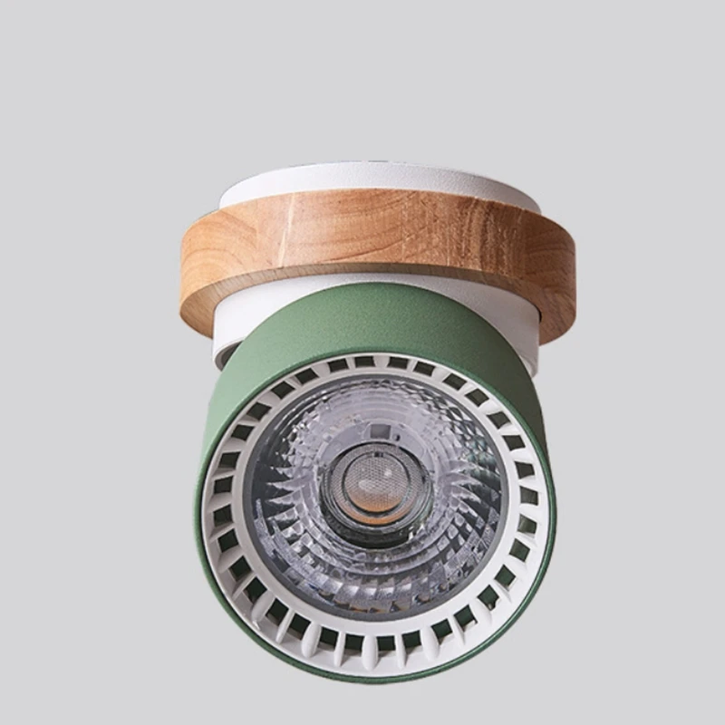 

New Simple Macaron Log Small Downlight Led Light Rotating Cloakroom Downlight Creative Corridor Downlight