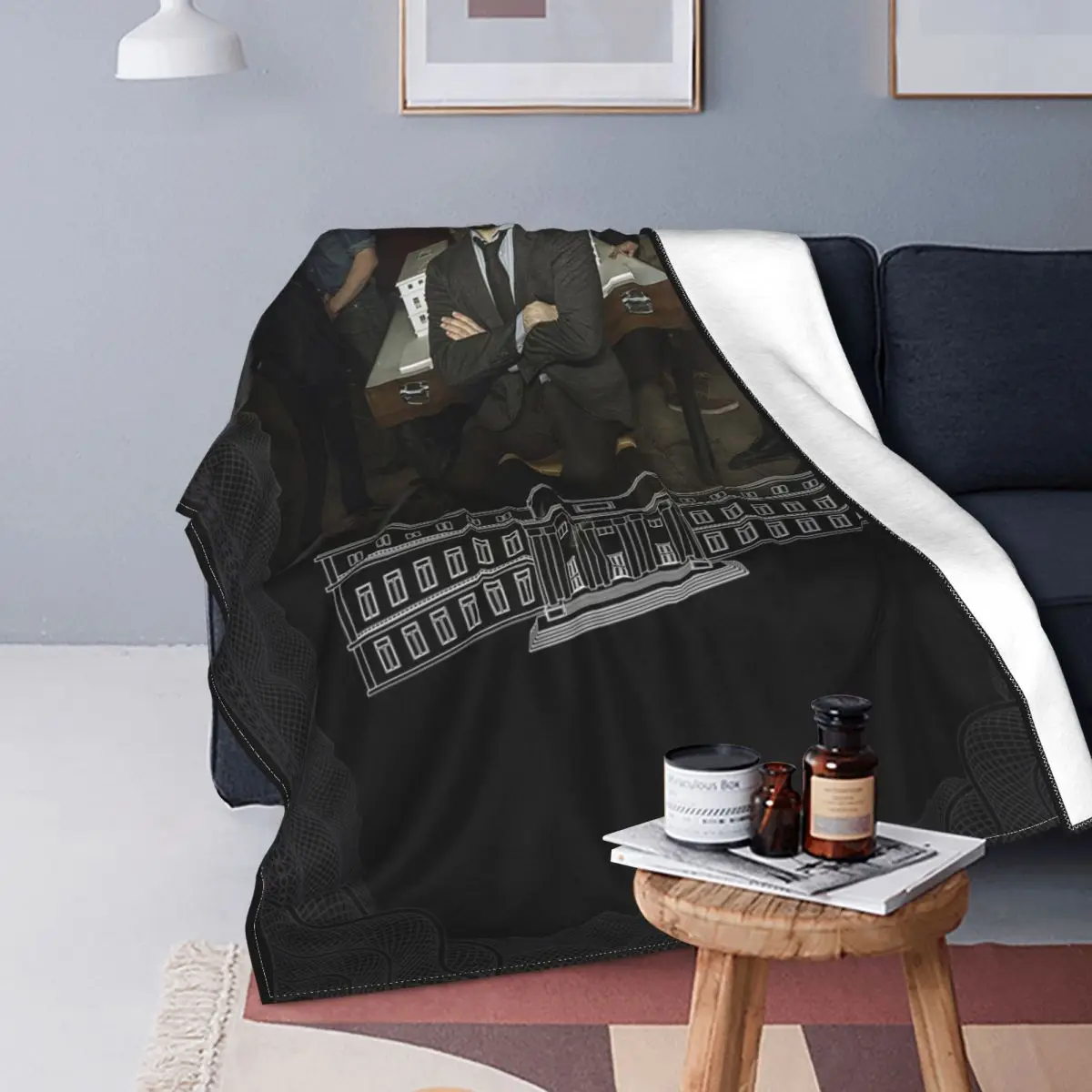 

La Casa De Papel Blankets Moneyheist Professor Fuzzy Throw Blankets Home Couch Printed Ultra-Soft Warm Bedsprea