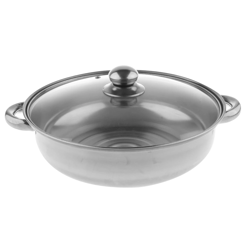 Паровая плита из нержавеющей стали сковорода пароварка со стеклянной