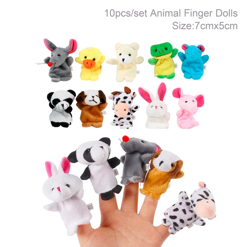 Animal Finger Dolls HUIRAN джунгли принадлежности для животных Посуда С Днем Рождения Декор дети Джунгли Тема вечерние для вечеринки в стиле сафари декор для мальчиков - Цвет: Animal Finger Dolls