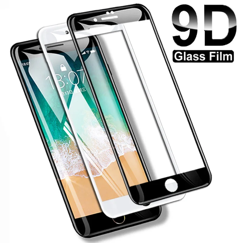 Закаленное стекло 9D с полным покрытием для iPhone 8 7 6 6S Plus 5 5S SE 2020 защита экрана на 11