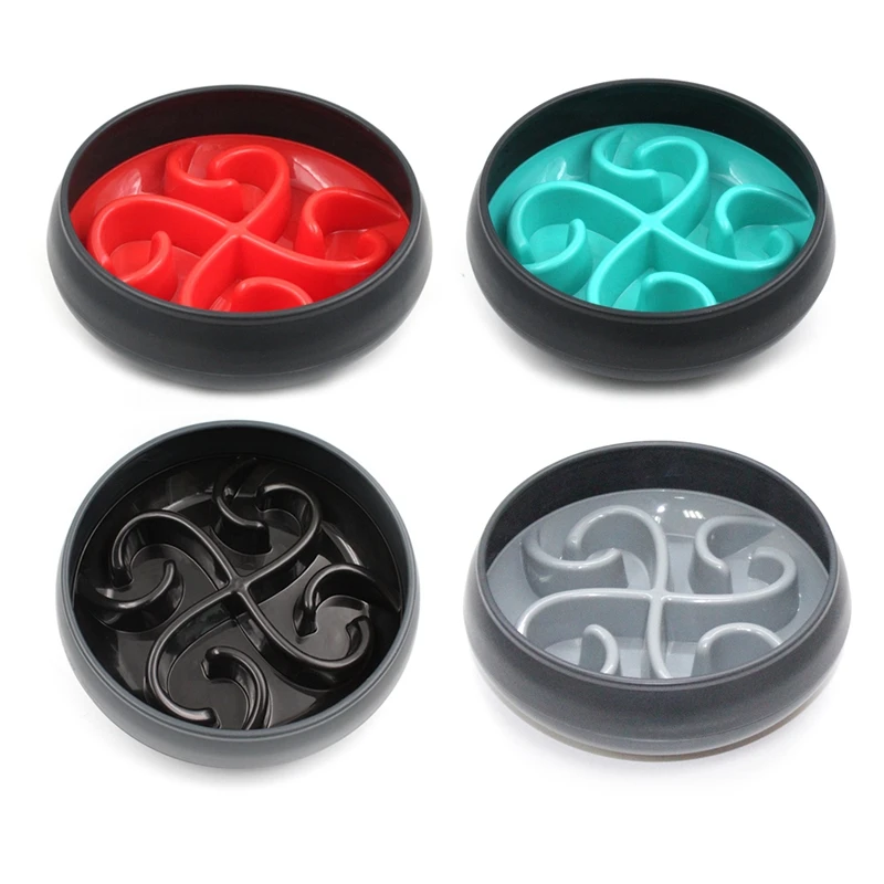 Медленная миска для домашних животных медленная кормушка собак и кошек веселая