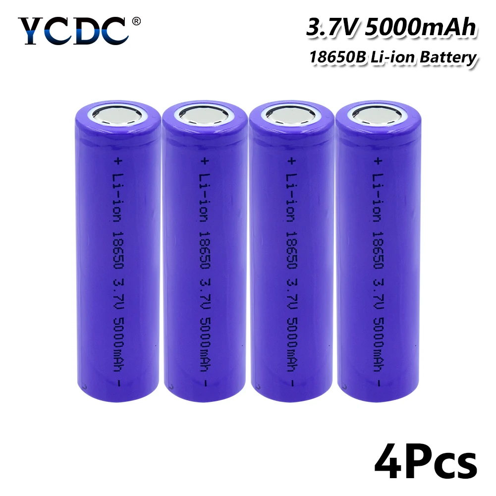 1/2/4 шт Большая емкость 18650 литий ионная батарея 5000mah 3 7 v перезаряжаемая литиевая