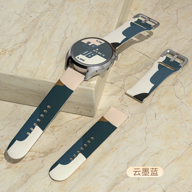 Watchband 20mm 22mm For Amazfit Bip/GTR 47mm Morandi Liquid Silicon Bracelet For Samsung Watch 3 Huawei Watch 3/GT 2 Pro strap