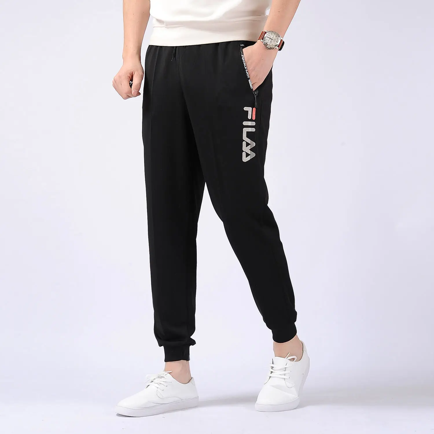 

Spring New Summer Thin Casual Pants Men's Slim Korean Men's Straight Pants Boys Loose Sports Long Pants