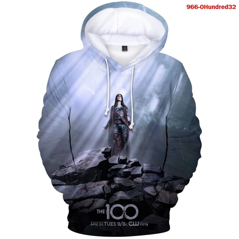 

Hot Sale Hoodie The 100 Print Hoodie for Men Autumn Winter New Hoodies Women Fashion Oversized Streetwear The 100 TV Show Tops