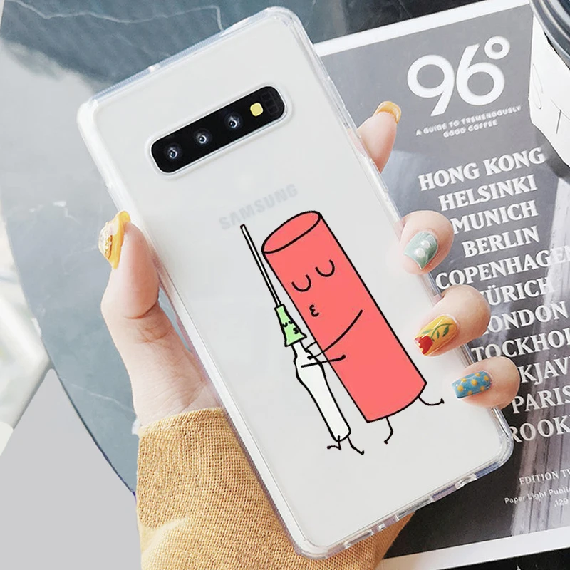 Чехол для телефона из мягкого ТПУ Samsung S6 S7 Edeg S8 S9 Plus S10 + S10E Lite | Мобильные телефоны и