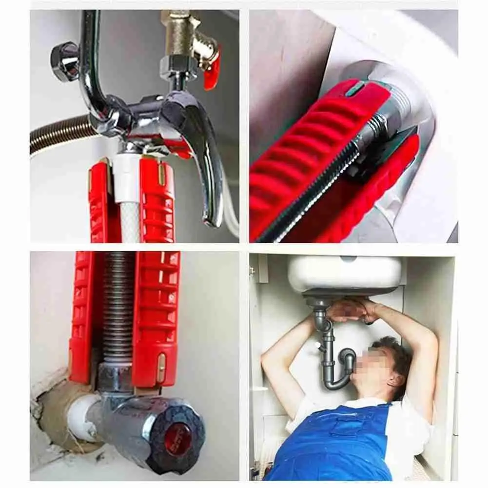 

Water Pipe Double End Wrench Pipe Repair Kitchen Sink Anti-slip Installation Bathroom Wrench Repair Sleeve Tools Plumbing F E8e1