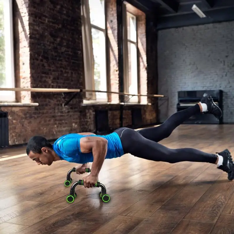 1 пара h-образных фитнес пуш-ап бар алюминиевый сплав дома стенды тренажер