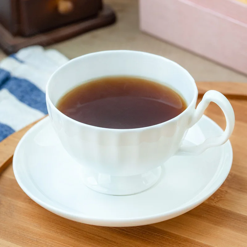 Кофейная чашка из чистого белого костяного фарфора керамические простые
