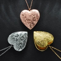 lover gift photo frames can open locket necklaces heart pendant necklace jewelry for women girlfriend gift