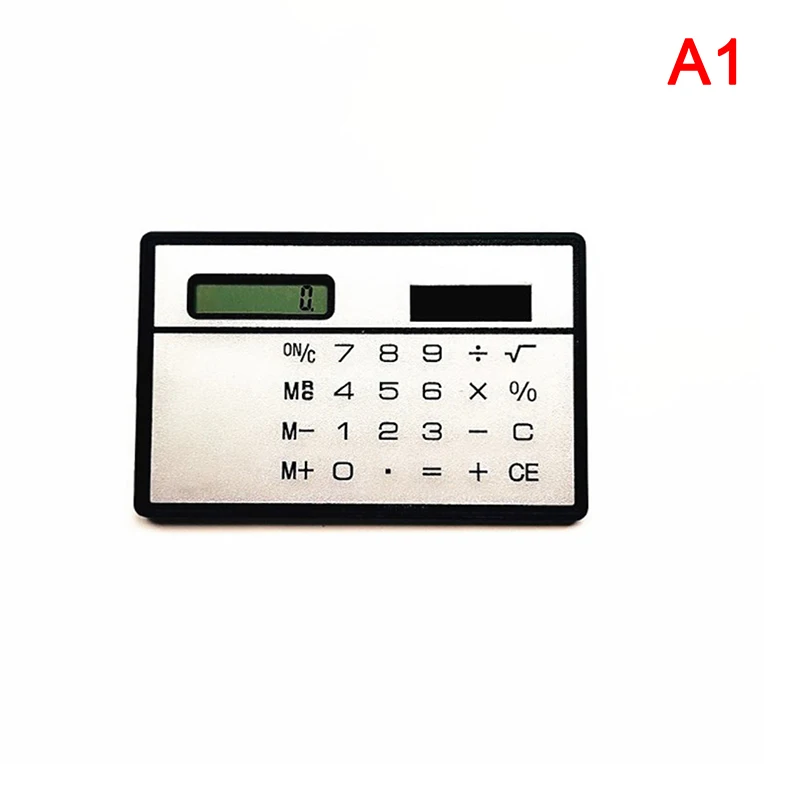 Solar Powered Mini Ultra thin portable Pocket Calculator Novelty Slim Credit Card Cheap For Outdoor Travel | Компьютеры и офис