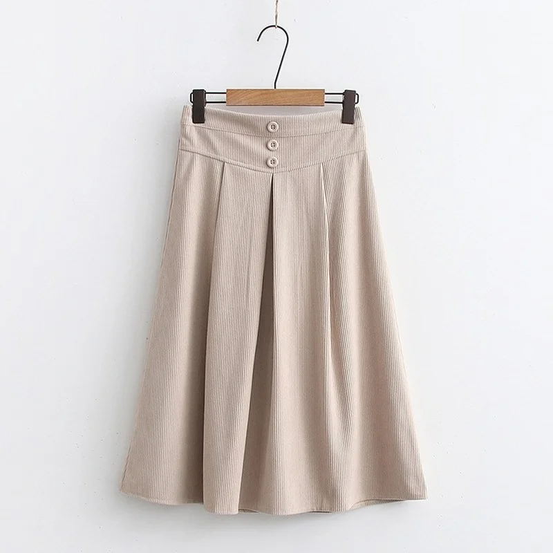 Новая облегающая Вельветовая повседневная юбка А-силуэта осенне-зимняя модная