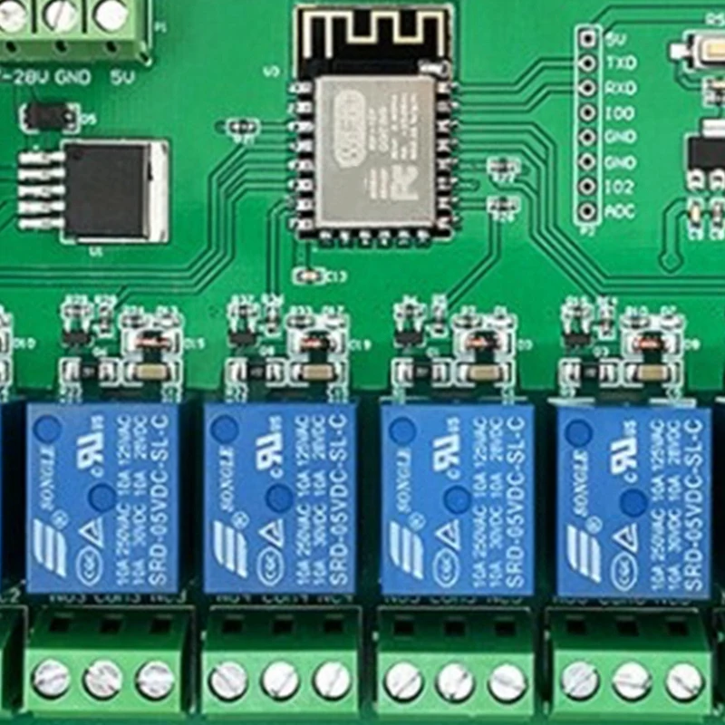 ESP8266 WI-FI 8-канальный релейный модуль ESP-12F макетная плата Питание 5V/7-28V Беспроводной