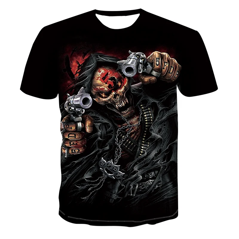 

Graphic T Shirts With Short Sleeve 2021 New 3d Printed Skeleton Graphic Costume Fashion Funny Men's Summer T-shirts